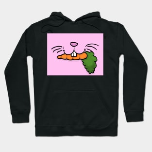 Bunny Mouth With Carrot Face Mask (Pink) Hoodie